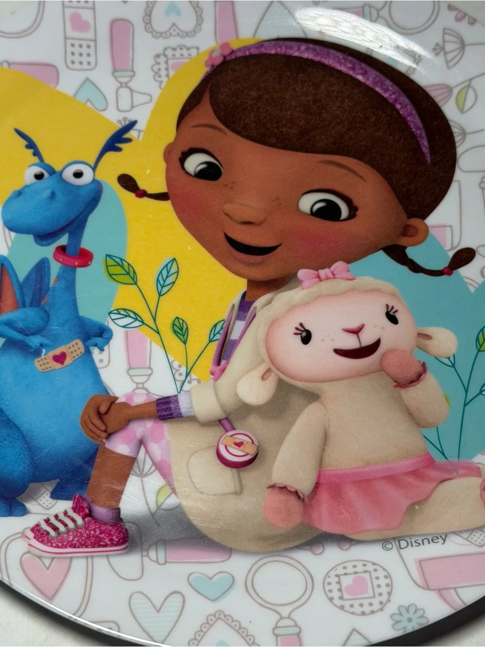 Doc McStuffins Stuffy Lambie Melamine Toddler Plate 8